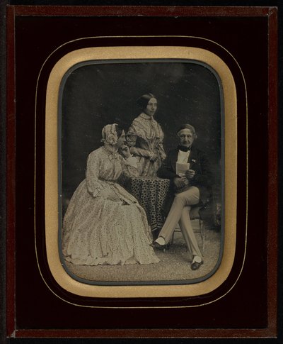 Porträt von Jean Gabriel und Anne-Charlotte-Adélaide Eynard mit Madame Charrière von Jean Gabriel Eynard